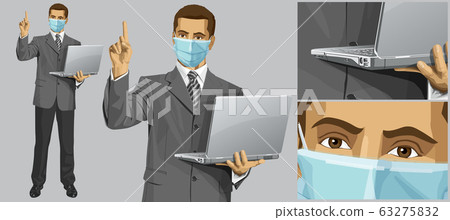 Man with mask on his face Man with mask on his face 63275832