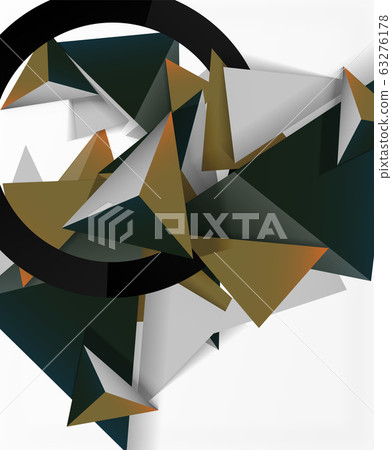 Abstract background, mosaic 3d triangles composition, low poly style design. Vector Illustration For Wallpaper, Banner, Background, Card, Book Illustration, landing page Abstract background, mosaic 3d triangles composition, low poly style design. Vector Illustration For Wallpaper, Banner, Background, Card, Book Illustration, landing page 63276178