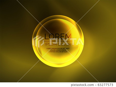 Glowing neon shiny transparent bubbles, glass circles or bio cell concept. Techno futuristic vector abstract background For Wallpaper, Banner, Background, Card, Book Illustration, landing page 63277573