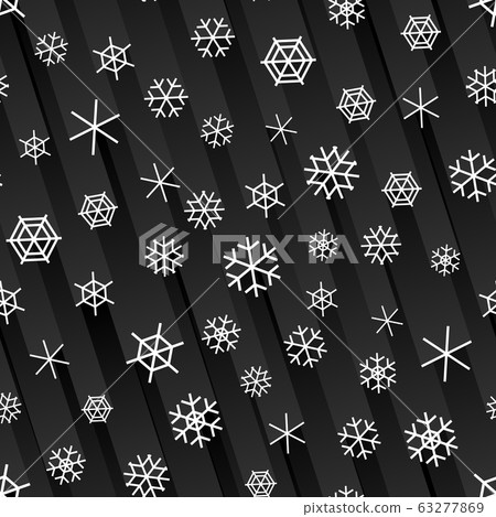 Seamless black background with falling snowflakes. Seamless black background with falling snowflakes. 63277869