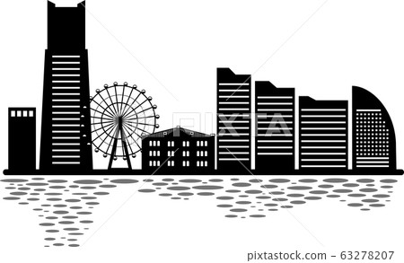 橫濱港未來世界剪影海(透明規格) 橫濱港未來世界剪影海(透明規格) 63278207