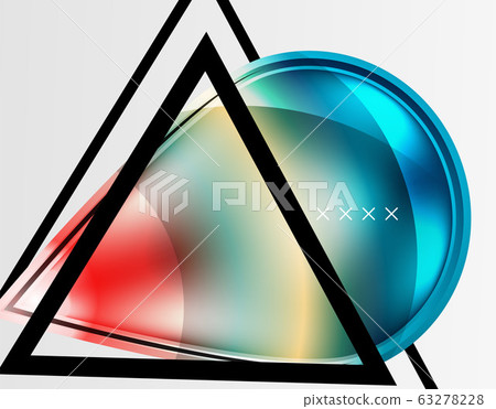 Abstract background - glossy glass bubbles, abstract sphere shapes. Vector Illustration For Wallpaper, Banner, Background, Card, Book Illustration, landing page 63278228