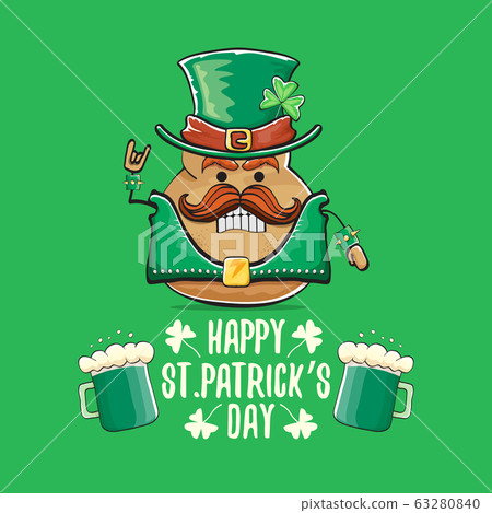 Happy saint patricks day greeting card with...-插圖素材 [63280840] - PIXTA圖庫