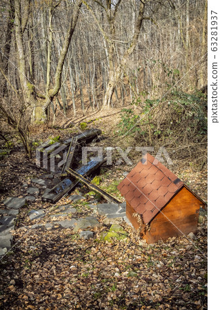 Mountain stream in deciduous forest, Siatorska Mountain stream in deciduous forest, Siatorska 63281937