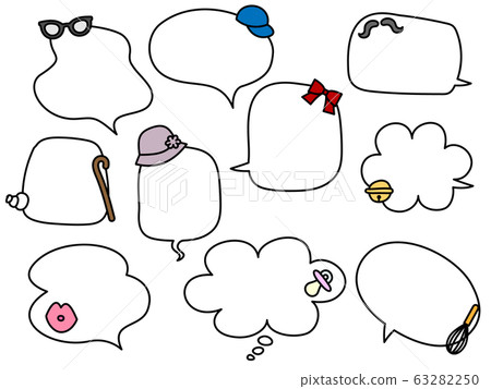 語音氣球用代表家庭的圖標設置 63282250