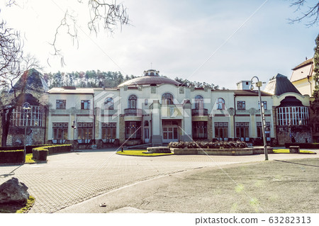 Historical buildings in Piestany spa, Slovakia 63282313