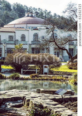 Historical buildings in Piestany spa, Slovakia 63282315