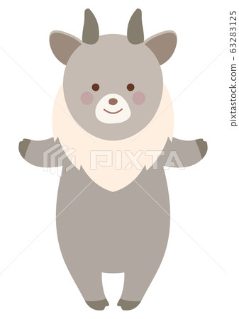 Illustration of a standing antelope 63283125