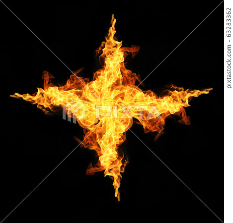 Fire flames collection isolated on black Fire flames collection isolated on black 63283362