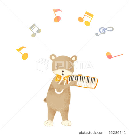 Animals playing music Bear Pianica 63286541