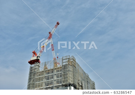 Tower apartment under construction Tower apartment under construction 63286547
