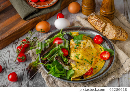 Egg omelette homemade 63286618