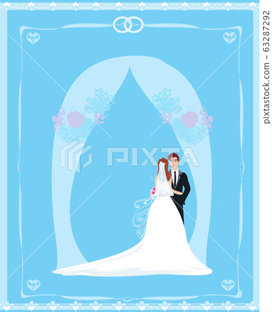stylish wedding invitation card with vintage stylish wedding invitation card with vintage 63287292