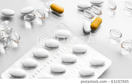 Pills, capsules and probiotics, healthcare and medicine for virus protection Pills, capsules and probiotics, healthcare and medicine for virus protection 63287895