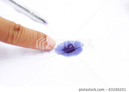 dirty stain from ink on shirt for cleaning concept in daily life dirty stain from ink on shirt for cleaning concept in daily life 63288201