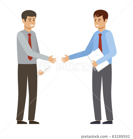 Handshake. Two businessmen want to shake hands. Handshake. Two businessmen want to shake hands. 63289502