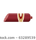 Sausage on a white background 63289539