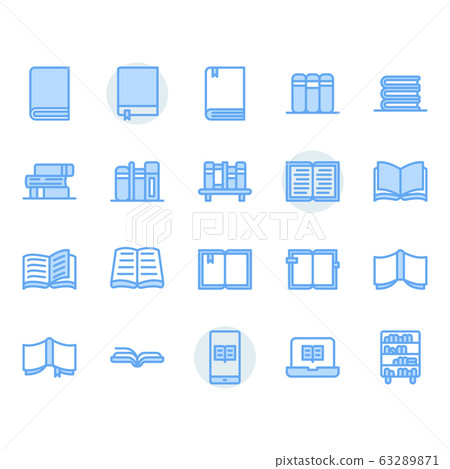 Book related icon and symbol set 63289871