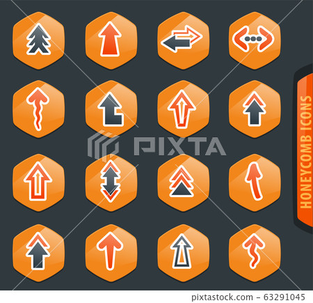 Arrows icons set Arrows icons set 63291045