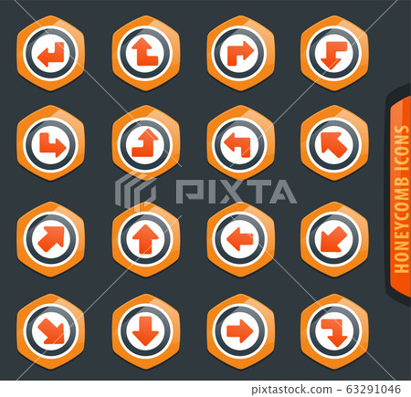 Arrows icons set 63291046