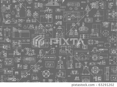 Engineering backgrounds. Mechanical engineering drawings. Cover. Banner. Technical Design. Draft. Engineering backgrounds. Mechanical engineering drawings. Cover. Banner. Technical Design. Draft. 63291202