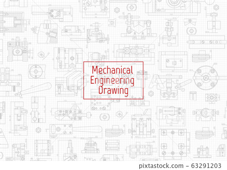 Engineering backgrounds. Mechanical engineering drawings. Cover. Banner. Technical Design. Draft. 63291203