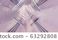 endless futuristic sci fi tunnel 3d rendering illustration background 63292808