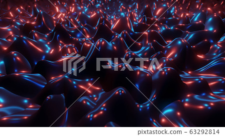 abstract fluid hills 3d rendering illustration background 63292814