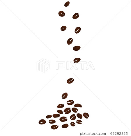 Falling coffee beans - Stock Illustration [63292825] - PIXTA