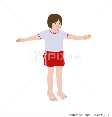 Gymnastics girl illustration 63293294