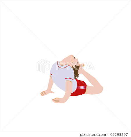 Seal gymnastics pose pose girl illustration Seal gymnastics pose pose girl illustration 63293297