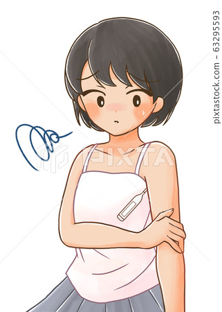 Illustration 4 of a person measuring body temperature 63295593