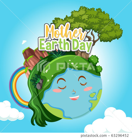 Poster design for mother earth day with happy Poster design for mother earth day with happy 63296452