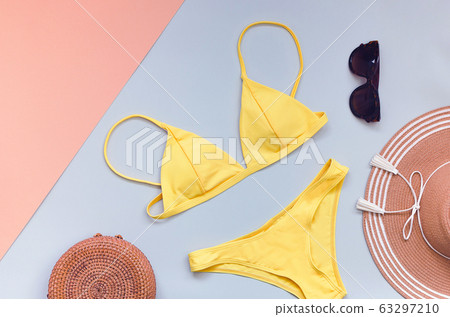 Swimming suit with sunglasses bag and hat 63297210