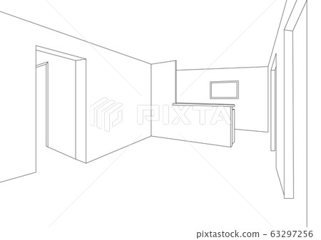房屋房屋房間室內線描線矢量素材eps 房屋房屋房間室內線描線矢量素材eps 63297256