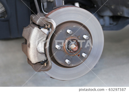 Image of car brake inspection and maintenance 63297387