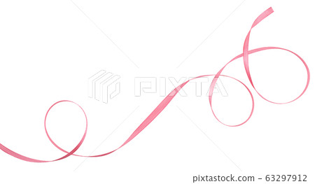 Curled pink ribbon Curled pink ribbon 63297912