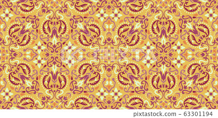 Rectangular seamless Bandana Print vector design for rug, carpet, tapis, shawl, towel, textile, yoga mat. Neck scarf or kerchief pattern design. Traditional ornamental ethnic pattern with paisley. Rectangular seamless Bandana Print vector design for rug, carpet, tapis, shawl, towel, textile, yoga mat. Neck scarf or kerchief pattern design. Traditional ornamental ethnic pattern with paisley. 63301194