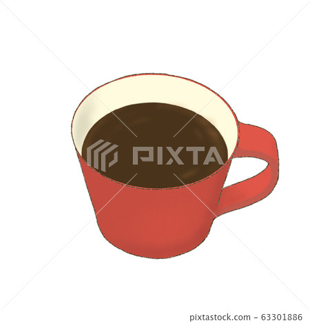 Coffee in a red coffee cup 63301886