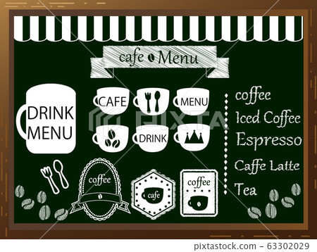 Blackboard cafe material 63302029