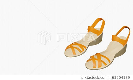 Orange women's sandals 63304189