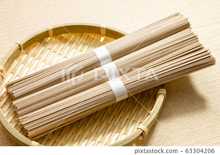 Japanese soba (dried noodles). 63304206