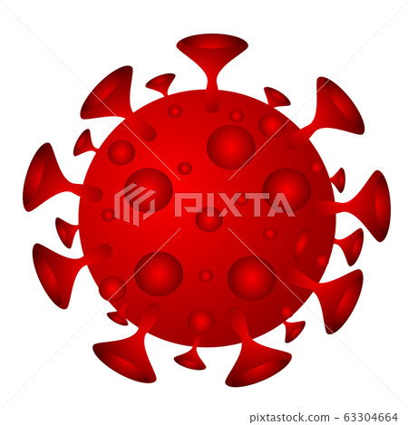COVID-19 Coronavirus 2019 design in red illustration vector format with isolated and white background 63304664