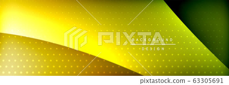 Flowing waves with 3d shadow effects and fluid gradients. Dynamic trendy abstract background. Vector Illustration Flowing waves with 3d shadow effects and fluid gradients. Dynamic trendy abstract background. Vector Illustration 63305691