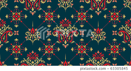 Rectangular seamless Bandana Print vector design Rectangular seamless Bandana Print vector design 63305845