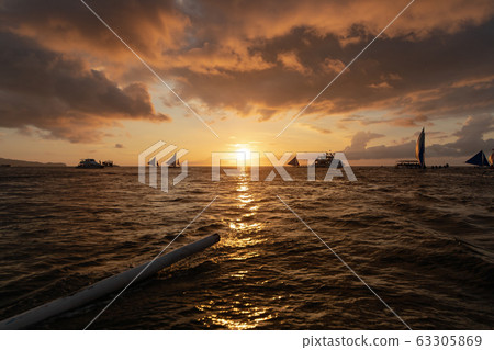 Sunset on Boracay Island 63305869
