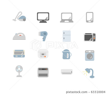 Home appliances icon / living alone / blue /... - Stock Illustration ...