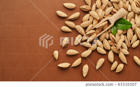 fresh almond nut close-up fresh almond nut close-up 63310307