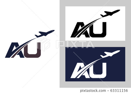 Initial Letter with Aviation Logo Design, Air, Airline, Airplane and Travel Logo template. 63311156