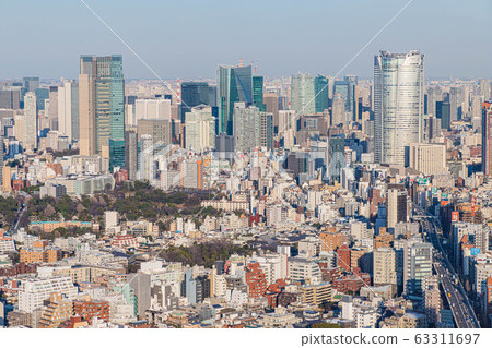 <東京澀谷區>澀谷藍天六本木地區的東京風景 <東京澀谷區>澀谷藍天六本木地區的東京風景 63311697